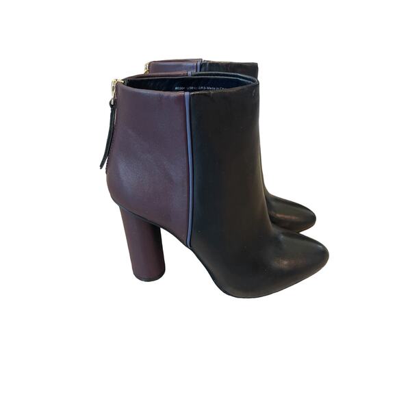 Cabi Women’s Leather Booties Black/Maroon Two Tone Size 6.5 - Picture 5 of 10